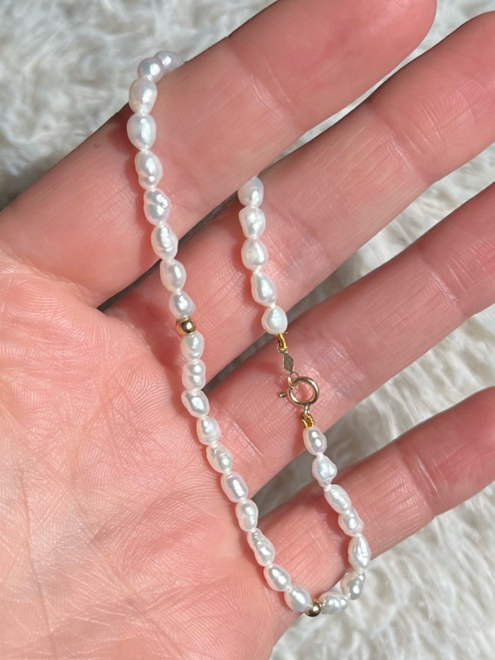 Freshwater Pearl & 14K Gold Bracelet - Picture 4 of 9